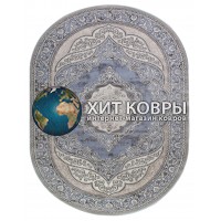 Российский ковер Rimma Lux 36868 Серый-голубой овал
